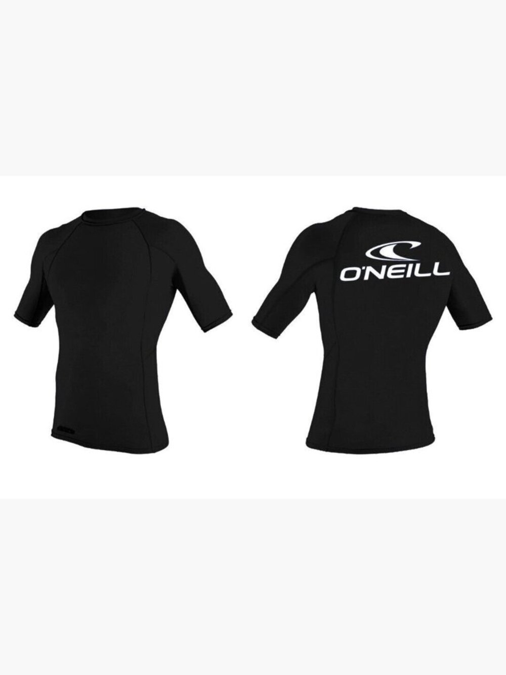 O'Neill Surf School Rash Guard Black 1/2 Sleeve SPF 50 Sun Protection Swim 10-12